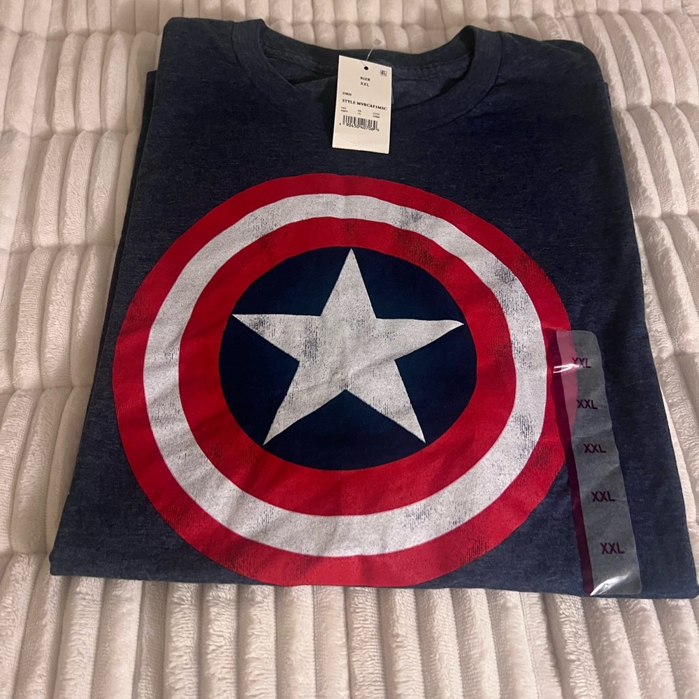 Marvel Navy Blue Captain America Shield T-Shirt